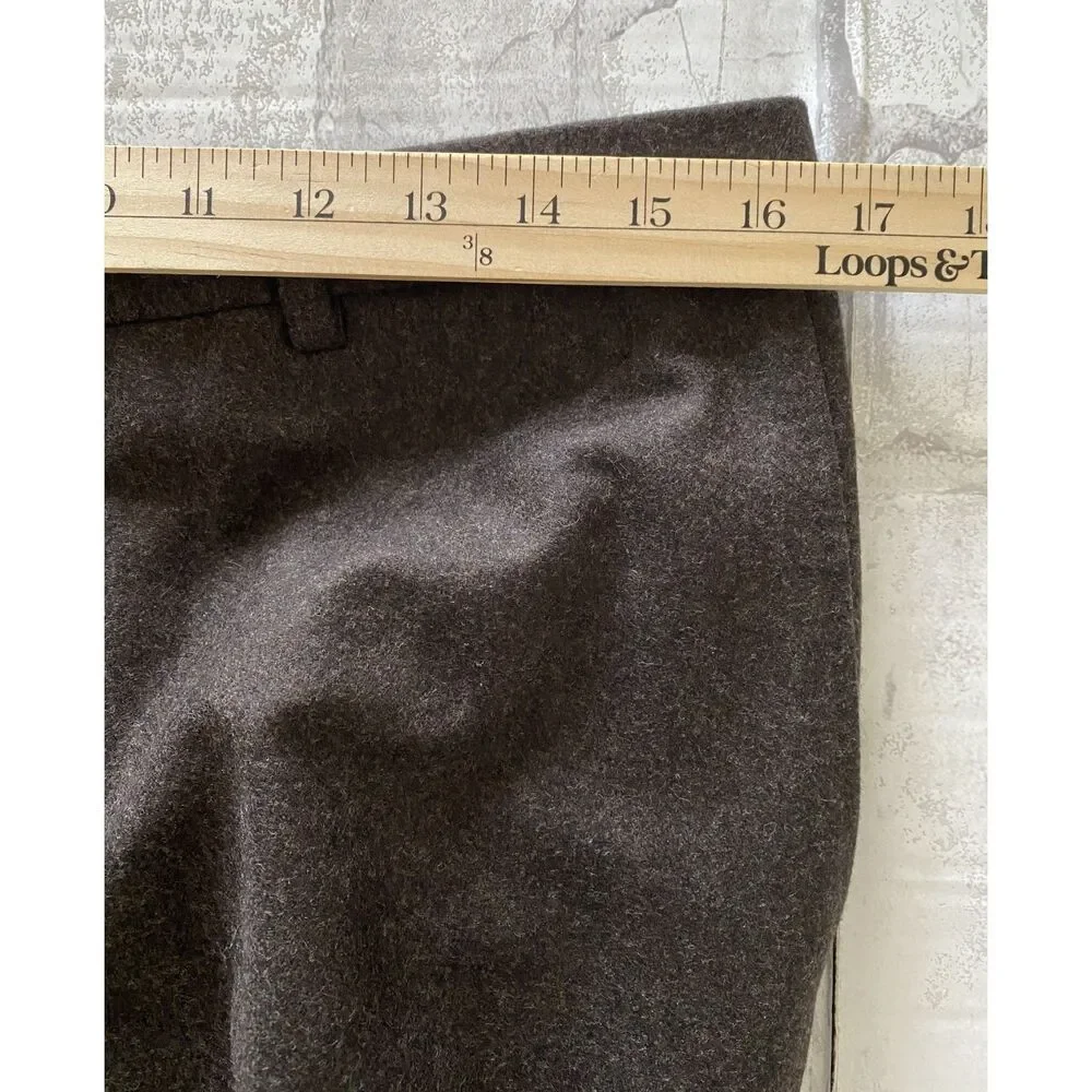 Lubiam Moda Italy Virgin Wool Tailored Fit Unfinished Hem Dress Pants 48R (M)